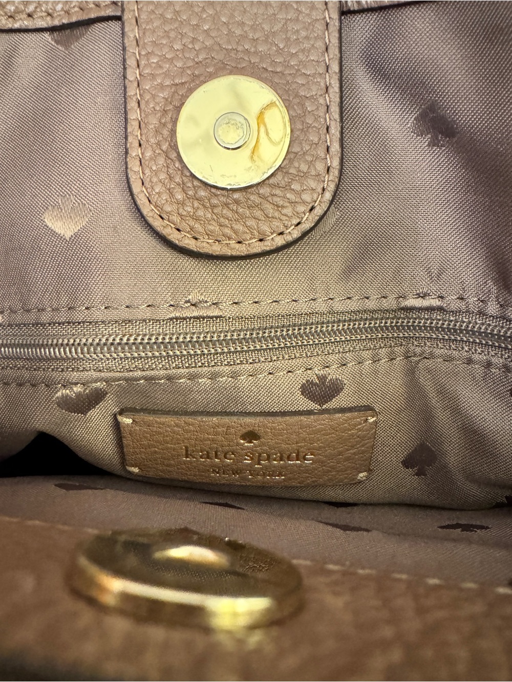 Kate Spade Jackson Medium Triple Compartment Leather Two-Tone Purse - Picture 4 of 5
